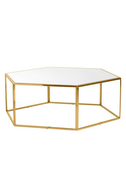 An Image of Alveare Brass Coffee Table