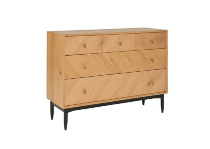 An Image of Ercol Monza 5 Drawer Wide Chest Oak