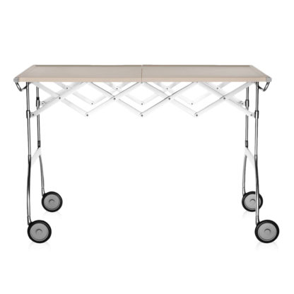 An Image of Kartell Battista Folding Trolley White