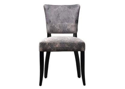 An Image of Timothy Oulton Mimi Dining Chair Faded and Degraded Melting Paisley Black Feet