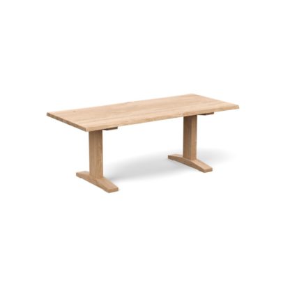 An Image of Heal's Lisbon Table 220x100cm Smoked Oiled Oak Straight Edge Not Filled