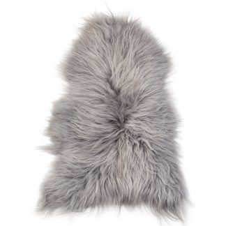 An Image of The Organic Sheep Icelandic Sheepskin Rug Silver Grey