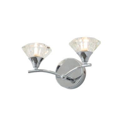 An Image of Spa Reena 2 Light Bathroom Wall Light Chrome