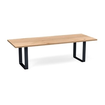 An Image of Heal's Prague Table 180x90cm Natural Oiled Oak Natural Edge Not Filled