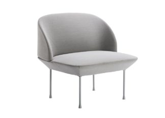 An Image of Muuto Oslo Lounge Chair Steelcut 160 Grey