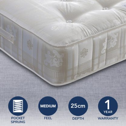 An Image of Majestic 1000 Pocket Mattress White