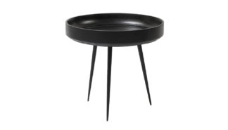 An Image of Mater Bowl Table Small Black Stained Mango Wood