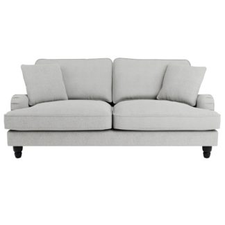 An Image of Beatrice Boucle 3 Seater Sofa Light Grey