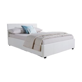 An Image of Seattle Ottoman Storage White Bed Frame White