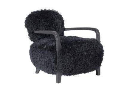 An Image of Timothy Oulton Cabana Yeti Chair Yellow Beige Sheepskin