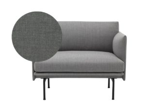 An Image of Muuto Outline Chair Kvadrat Remix 163 Dark Grey