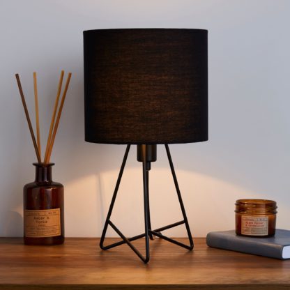 An Image of Mini Hester Black Table Lamp Black