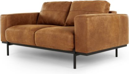 An Image of Jarrod 2 Seater Sofa, Outback Tan Leather