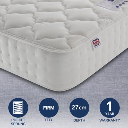 An Image of Rest Assured 1400 Pocket Silk Mattress White