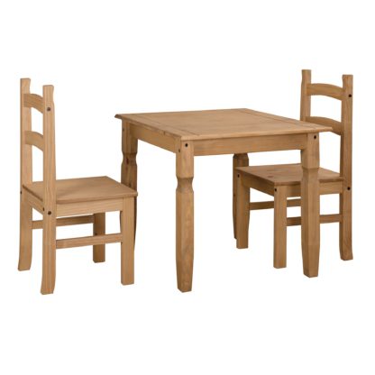 An Image of Corona Square Table Dining Set Natural