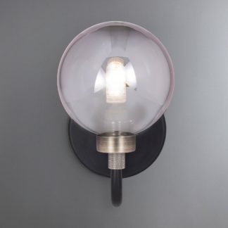 An Image of Tanner Black Wall Light Black