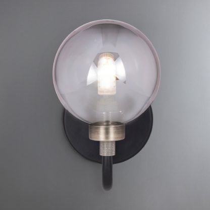 An Image of Tanner Black Wall Light Black