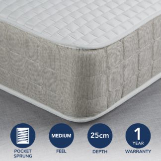 An Image of Fogarty Luxe Memory Foam and 1000 Pocket Spring Mattress White