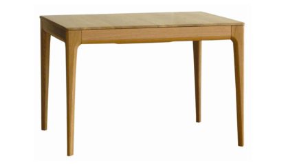 An Image of Ercol Romana Medium Extending Dining Table Dead Matt Oak 6-8 Seater