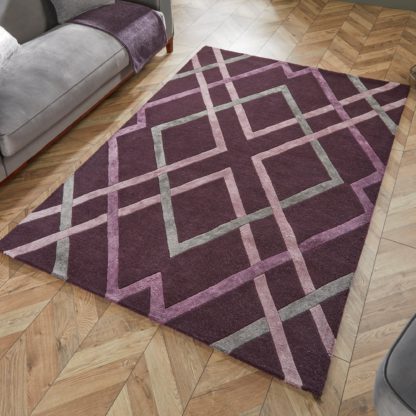 An Image of Trellis Rug Grey