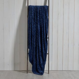 An Image of Willow Recycled 130cm x 180cm Throw Navy