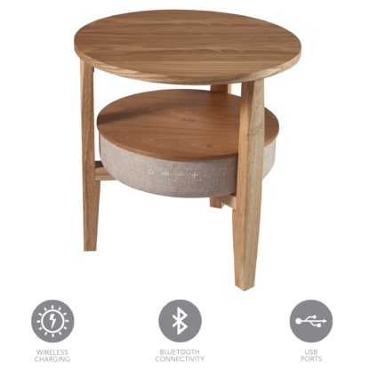 An Image of Kobe Smart Side Table Brown and Grey