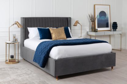 An Image of Baxter Storage Bed Grey