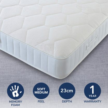 An Image of Comfort Master Memory Mattress White