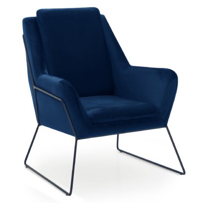 An Image of Ferne Metal Framed Chair - Midnight Midnight