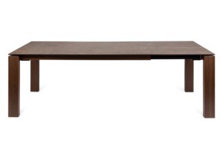 An Image of Heal's Massa Dining Table Bronze Top Walnut Leg 160cm