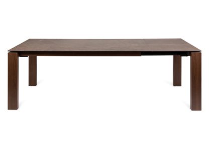 An Image of Heal's Massa Dining Table Bronze Top Walnut Leg 160cm