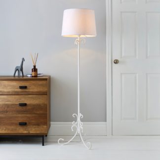 An Image of Banks White Floor Lamp Off white