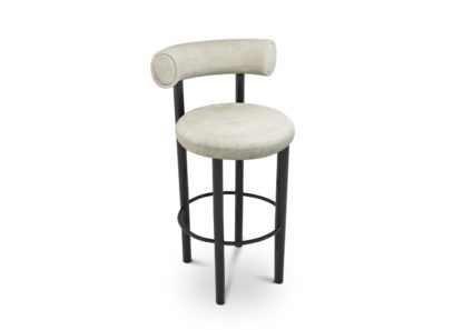 An Image of Tom Dixon Fat Bar Stool Royal Nubuck