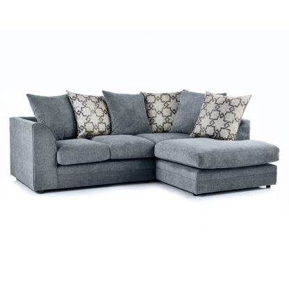 An Image of Washington Right Hand Fabric Corner Sofa Grey