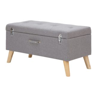 An Image of Minstrel Storage Ottoman Light Grey