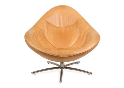 An Image of Heal's Hidde Swivel Armchair Yak Leather