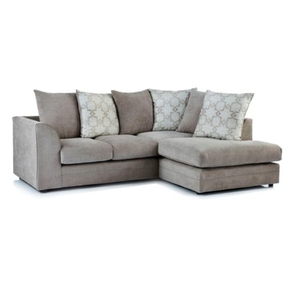 An Image of Washington Right Hand Fabric Corner Sofa Grey