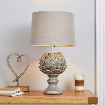 An Image of Dorma Artichoke Table Lamp Grey Grey