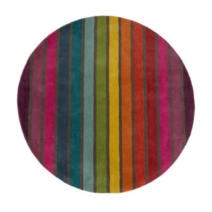 An Image of Candy Wool Rug Blue, Green and Yellow