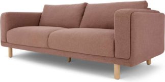 An Image of Karson 3 Seater Sofa, Mina Pink