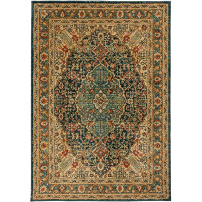6b7821f3d399ce12e5a93ac2d417ec9e45c1a1d1a537fbefb965e243653e07c5-1.jpg An Image of Priya Traditional Rug Brown, Green and Yellow