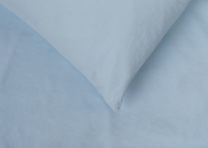 An Image of Heal's Washed Cotton Sky Blue Duvet Cover Super King