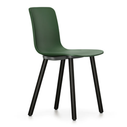 An Image of Vitra Hal Wood Chair 01 Dark Light Oak Legs