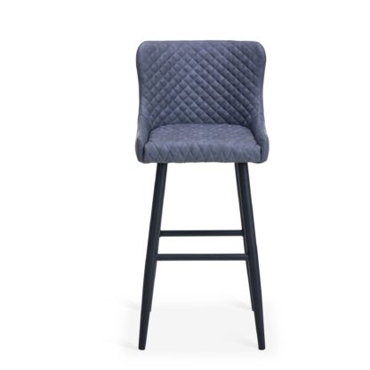 An Image of Montreal Bar Stool Grey PU Leather Grey