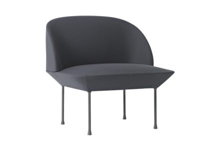 An Image of Muuto Oslo Lounge Chair Steelcut 160 Grey