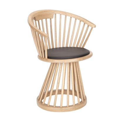 An Image of Tom Dixon Fan Dining Chair Black