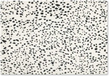 6ed8fa77db5381f1769712c22a3c30a6b9f55d6309a0830449a0aaf3b102ea3e.jpg An Image of Joleph Pile Rug, Large 160 x 230cm, Off White & Black