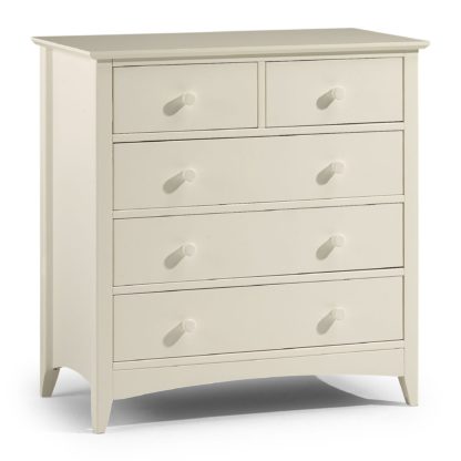 An Image of Cameo Stone White 5 Drawer Chest White