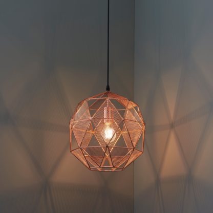 6fd957f3ec6009d7418d45531fae084450fdcc4f380dc778dc3770fd65ddf823-1.jpg An Image of Endon Armour Copper Pendant Ceiling Fitting Copper