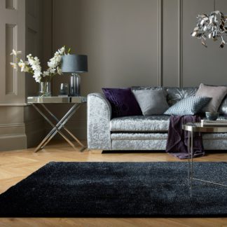 An Image of Luxe Sparkle Rug Black (2)